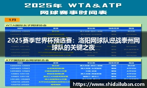 2025赛季世界杯预选赛：洛阳网球队迎战泰州网球队的关键之夜